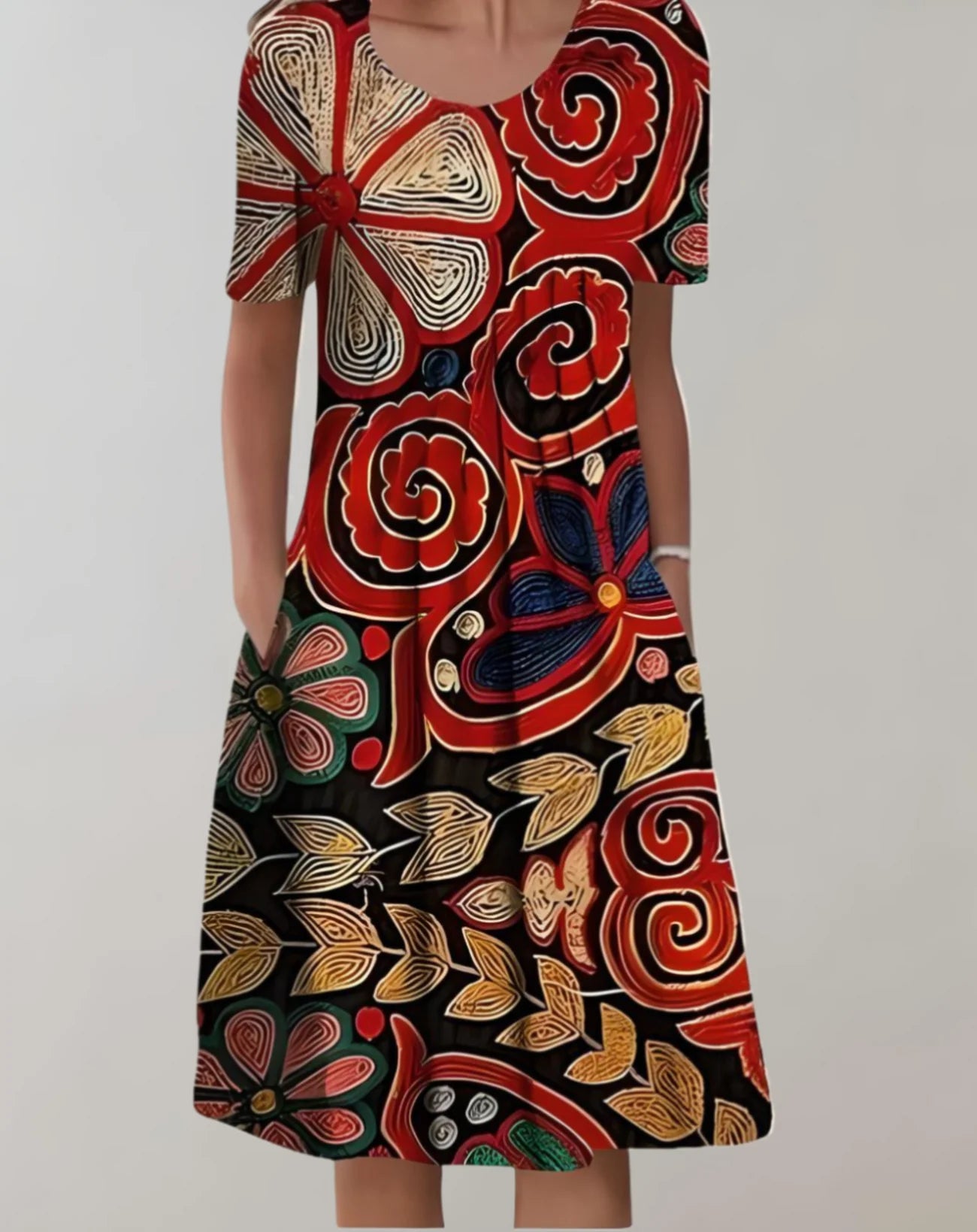 Inara – Hochwertiges Bedrucktes Kleid