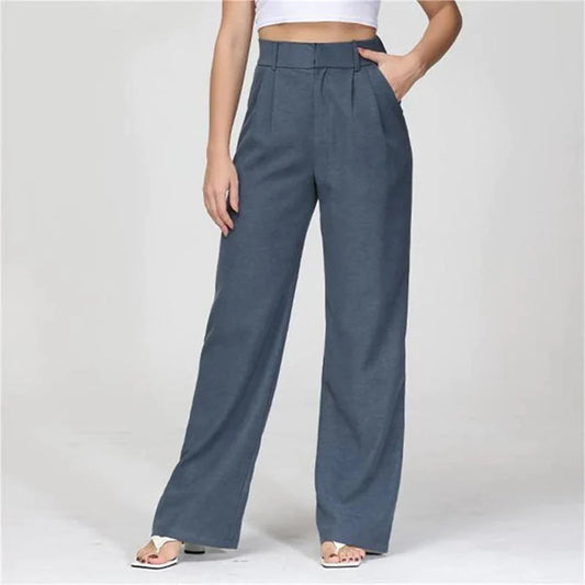 Seraphelle – Elegante High-Waist-Hose mit weitem Bein