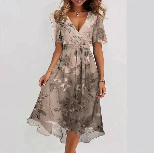Namila – Luftiges Chiffonkleid mit Blumenmuster